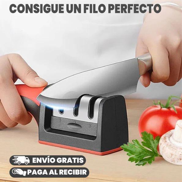 Afilador de cuchillos y tijeras 3 en 1 ? ¡Cuchillo y Pelapapa de Regalo