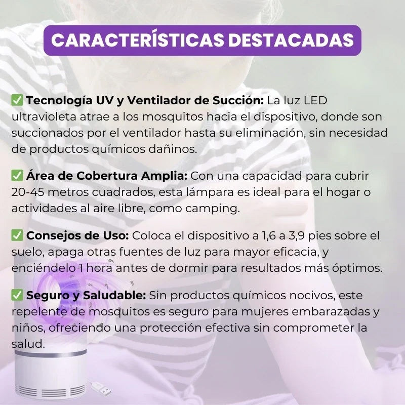 LAMPGUARD® LAMPARA LED ANTIMOSQUITOS + ENVÍO GRATIS